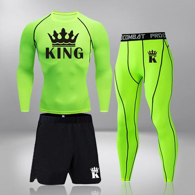 Vyriški kompresiniai sportiniai kostiumai, bėgimo sportiniai kostiumai, greitai džiūstantys treniruoklių salės pėdkelnės Treniruotės drabužiai, bėgiojimas, kvėpuojantis sporto rinkinys