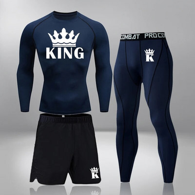 Vyriški kompresiniai sportiniai kostiumai, bėgimo sportiniai kostiumai, greitai džiūstantys treniruoklių salės pėdkelnės Treniruotės drabužiai, bėgiojimas, kvėpuojantis sporto rinkinys