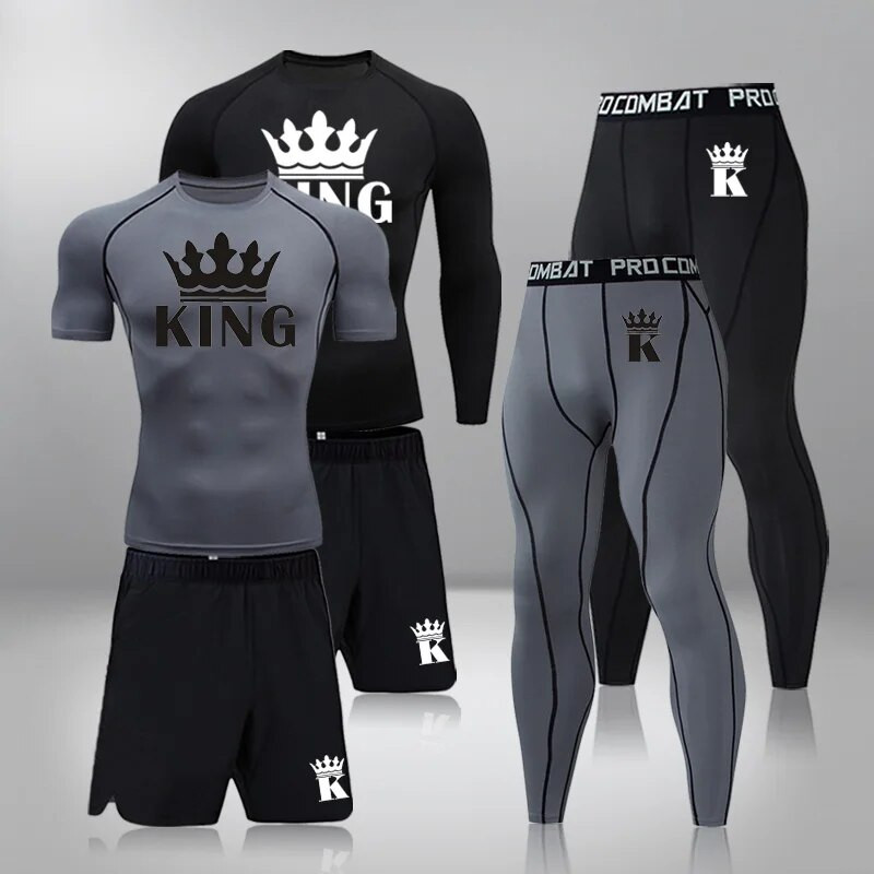 Vyriški kompresiniai sportiniai kostiumai, bėgimo sportiniai kostiumai, greitai džiūstantys treniruoklių salės pėdkelnės Treniruotės drabužiai, bėgiojimas, kvėpuojantis sporto rinkinys