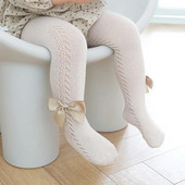 Gyerekek Leggings Bowknot Baby Girl Harisnya zokni Vágott tavaszi Őszi Pamut Harisnya Bebe fille Kötött harisnya csecsemőknek
