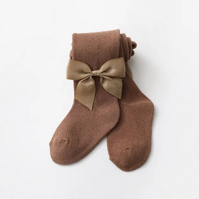 Gyerekek Leggings Bowknot Baby Girl Harisnya zokni Vágott tavaszi Őszi Pamut Harisnya Bebe fille Kötött harisnya csecsemőknek