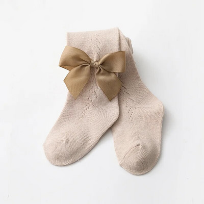 Gyerekek Leggings Bowknot Baby Girl Harisnya zokni Vágott tavaszi Őszi Pamut Harisnya Bebe fille Kötött harisnya csecsemőknek