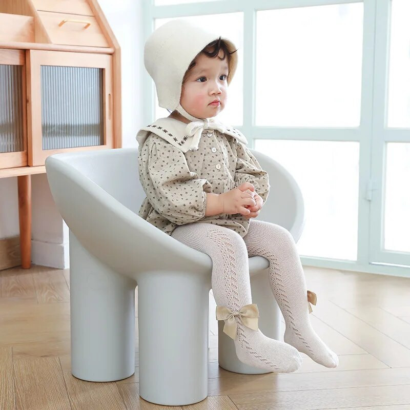 Gyerekek Leggings Bowknot Baby Girl Harisnya zokni Vágott tavaszi Őszi Pamut Harisnya Bebe fille Kötött harisnya csecsemőknek