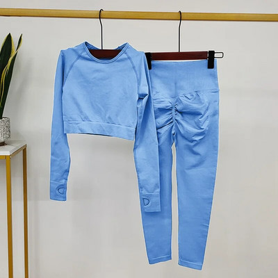 Zökkenőmentes sportruhák Női jógakészlet Fitnesz-edzőruhák Női Sportruházat Jógaruhák Edzőterem Vékony tréningruha Női