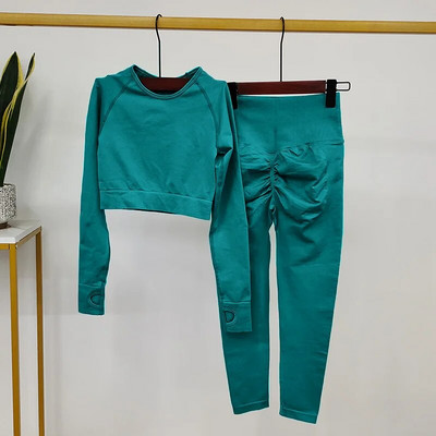 Zökkenőmentes sportruhák Női jógakészlet Fitnesz-edzőruhák Női Sportruházat Jógaruhák Edzőterem Vékony tréningruha Női