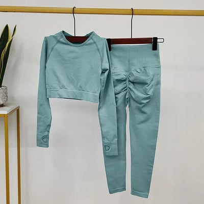 Zökkenőmentes sportruhák Női jógakészlet Fitnesz-edzőruhák Női Sportruházat Jógaruhák Edzőterem Vékony tréningruha Női