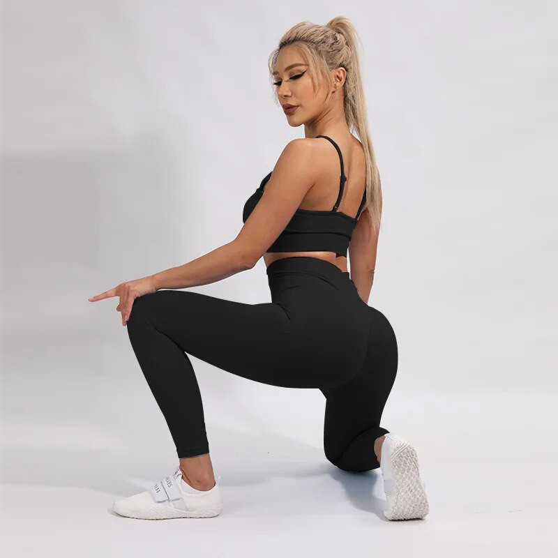 Zökkenőmentes sportruhák Női jógakészlet Fitnesz-edzőruhák Női Sportruházat Jógaruhák Edzőterem Vékony tréningruha Női