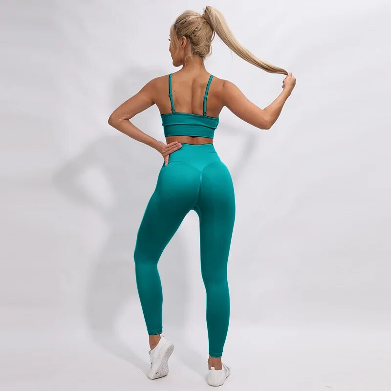 Zökkenőmentes sportruhák Női jógakészlet Fitnesz-edzőruhák Női Sportruházat Jógaruhák Edzőterem Vékony tréningruha Női