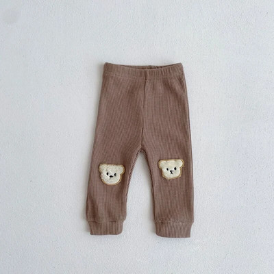 INS új őszi babanadrág 0-3 éves korig újszülött gyerekek fiú lány lány elasztikus derék medve nadrág alsó bő gofri mintás ruhák ruhák