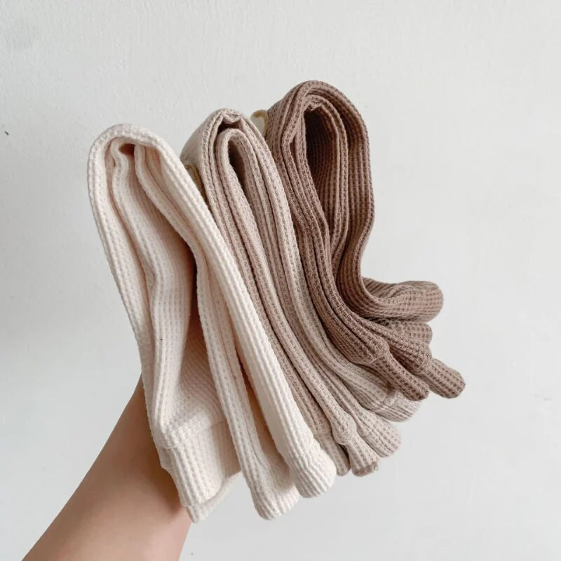 INS új őszi babanadrág 0-3 éves korig újszülött gyerekek fiú lány lány elasztikus derék medve nadrág alsó bő gofri mintás ruhák ruhák