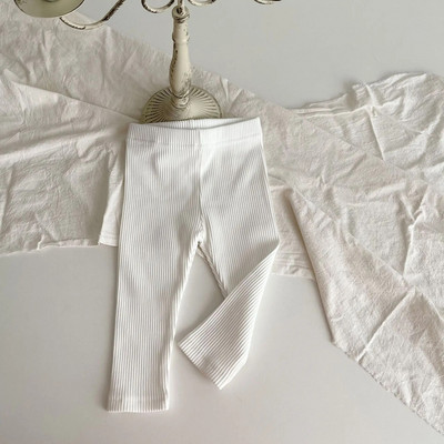 2023 őszi baba egyszínű leggings baba fiú lány lány nadrág bordás vékony nadrág 0-3 éves csecsemő tipegő gyerekeknek alkalmi nadrág
