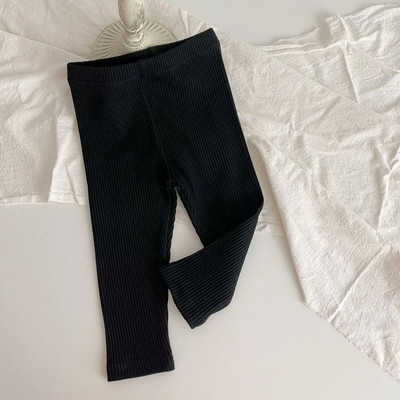 2023 őszi baba egyszínű leggings baba fiú lány lány nadrág bordás vékony nadrág 0-3 éves csecsemő tipegő gyerekeknek alkalmi nadrág