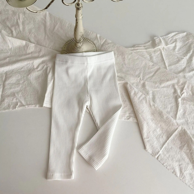 2023 őszi baba egyszínű leggings baba fiú lány lány nadrág bordás vékony nadrág 0-3 éves csecsemő tipegő gyerekeknek alkalmi nadrág