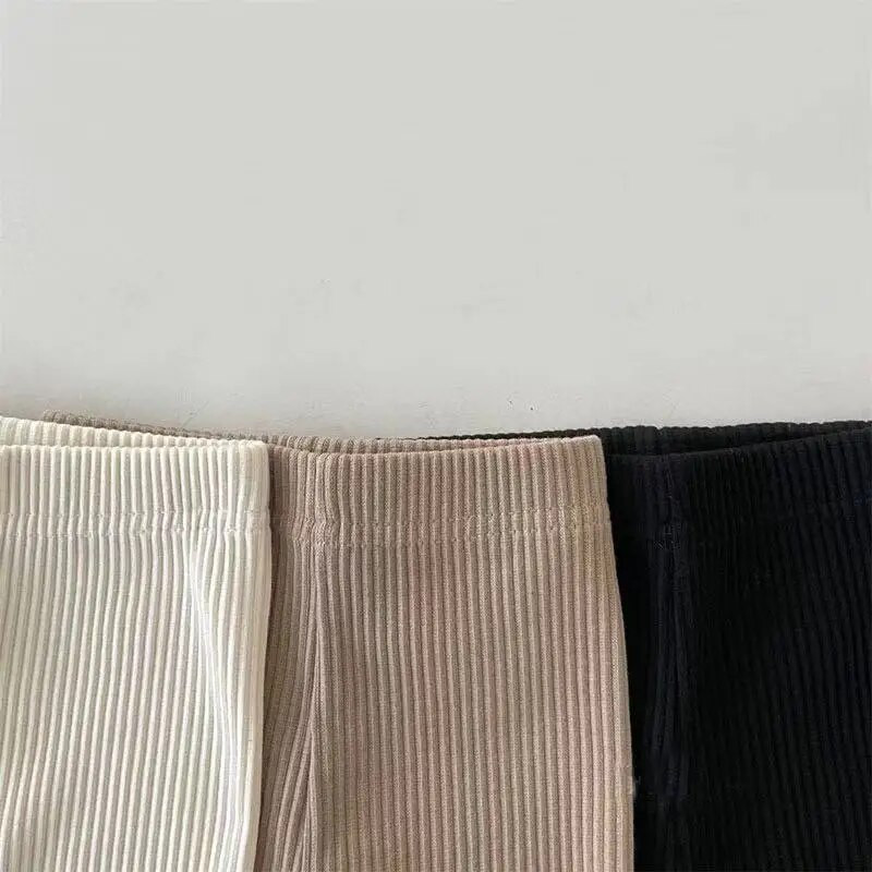 2023 őszi baba egyszínű leggings baba fiú lány lány nadrág bordás vékony nadrág 0-3 éves csecsemő tipegő gyerekeknek alkalmi nadrág