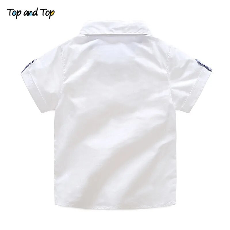 Κορυφαία και κορυφαία καλοκαιρινά σετ ρούχων για μωρά αγόρια Κοντό μανίκι παπιγιόν πουκάμισο+ζαρτιέρες σορτς παντελόνια Επίσημα κοστούμια τζέντλεμαν