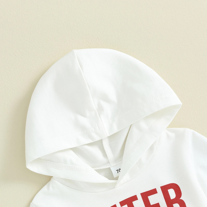 ma&baby 6M-4Y Valentin napi kisgyermek csecsemő gyerek baba fiú lány ruhakészletek betűs hosszú ujjú felsők piros nadrág ruhák