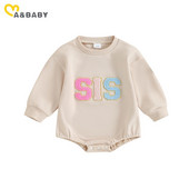 ma&baby 0-18M újszülött kisgyermek Kislány levél nadrág hosszú ujjú jumpsuit őszi tavasz lányok alkalmi ruházat