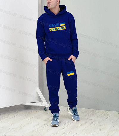 Ukrajna nemzeti zászlós kapucnis szett 3D nyomtatás Sportnadrágok trendi öltönyök női pulóver sport atléta téli szett 2 részes 6xl