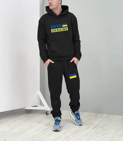 Ukrajna nemzeti zászlós kapucnis szett 3D nyomtatás Sportnadrágok trendi öltönyök női pulóver sport atléta téli szett 2 részes 6xl