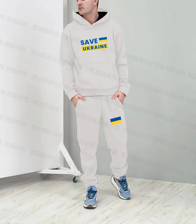 Ukrajna nemzeti zászlós kapucnis szett 3D nyomtatás Sportnadrágok trendi öltönyök női pulóver sport atléta téli szett 2 részes 6xl