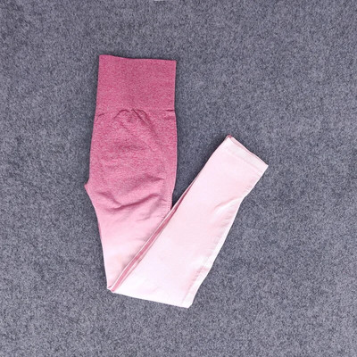 Női Ombre jóga szett Sport melltartó+varrat nélküli leggings tornatermi ruházat edzés sportruházat fitnesz sportruha magas derekú jóga nadrág futás