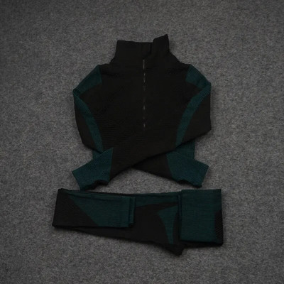 2/3 DB Zökkenőmentes jóga szettek Sport Fitness mellény Magas derekú Csípőt emelő nadrágok Öltönyök Edzőruhák Tornatermi leggings szett nőknek