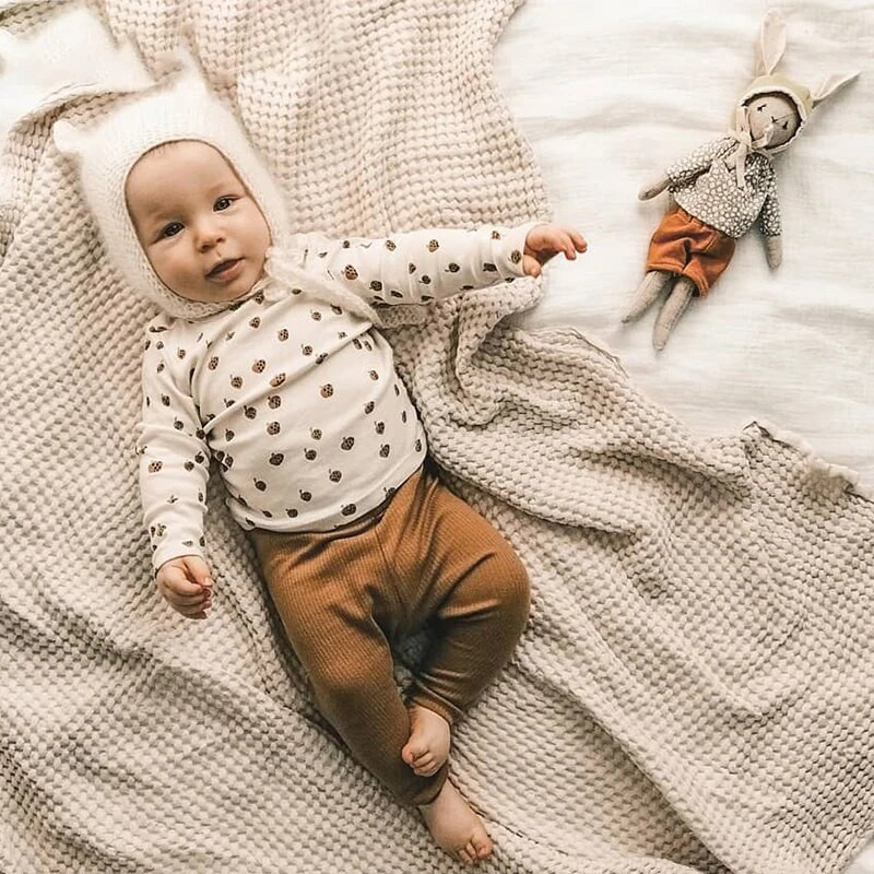 0-24M tavaszi baba lány fiú nadrág pamut harisnya egyszínű magas derék rugalmasság újszülött baba legging szűk nadrág ruhák