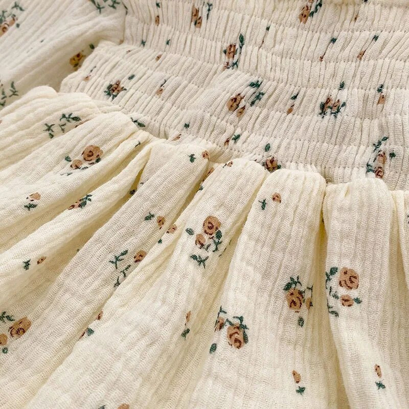 MILANCEL Baba Body Virágos Lány Egyrészes Csecsemő Ruházat Vászon Légáteresztő Ruhák