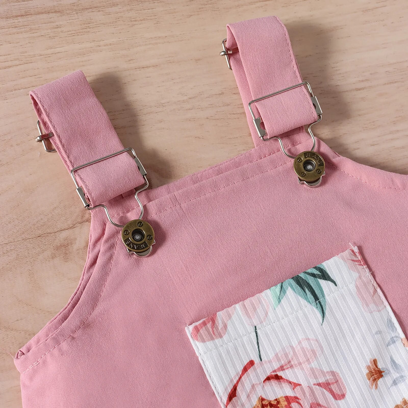 Prowow 3-18M kislány szoknyaruha készletek nyári rózsaszín virágos body- és pántos csatos ruha újszülött kislány ruhák