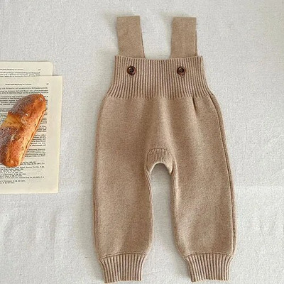 Φθινόπωρο Χειμώνας Βρέφος Βρέφος Κοριτσάκια Αγόρια Μονόχρωμο Πλέξιμο Ολόσωμο νήπιο Κοριτσάκι Αγόρια Παντελόνι Πλεκτομηχανές Παιδικό Παντελόνι