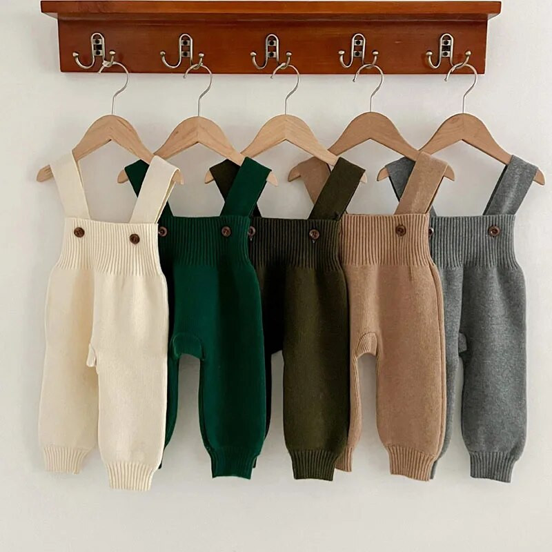 Φθινόπωρο Χειμώνας Βρέφος Βρέφος Κοριτσάκια Αγόρια Μονόχρωμο Πλέξιμο Ολόσωμο νήπιο Κοριτσάκι Αγόρια Παντελόνι Πλεκτομηχανές Παιδικό Παντελόνι