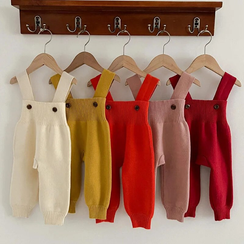 Φθινόπωρο Χειμώνας Βρέφος Βρέφος Κοριτσάκια Αγόρια Μονόχρωμο Πλέξιμο Ολόσωμο νήπιο Κοριτσάκι Αγόρια Παντελόνι Πλεκτομηχανές Παιδικό Παντελόνι