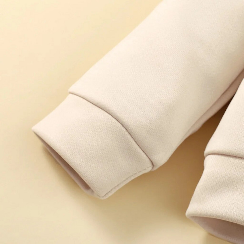 Σετ ρούχων για αγοράκι και κοριτσάκι 3-24 μηνών Baby girl Cute Bear print Μακρυμάνικο φούτερ + καρό παντελόνι Ζεστά ρούχα φθινοπώρου και χειμώνα