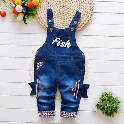 2023 νέα άνοιξη και φθινόπωρο βρέφη παιδικά χοντρό τζιν παντελόνι σαλιάρα μωρά αγόρια κορίτσια καρτούν αρκούδα τζιν ζαρτιέρες φόρμες 0-4Y