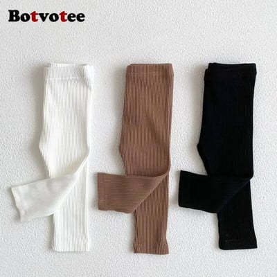 Botvotee Baby Leggings 2022 Őszi új pamut nadrágok lányok harisnyanadrág gyermek bugyi fekete aranyos fehér vékony újszülött harisnya