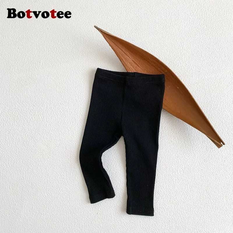 Botvotee Baby Leggings 2022 Őszi új pamut nadrágok lányok harisnyanadrág gyermek bugyi fekete aranyos fehér vékony újszülött harisnya