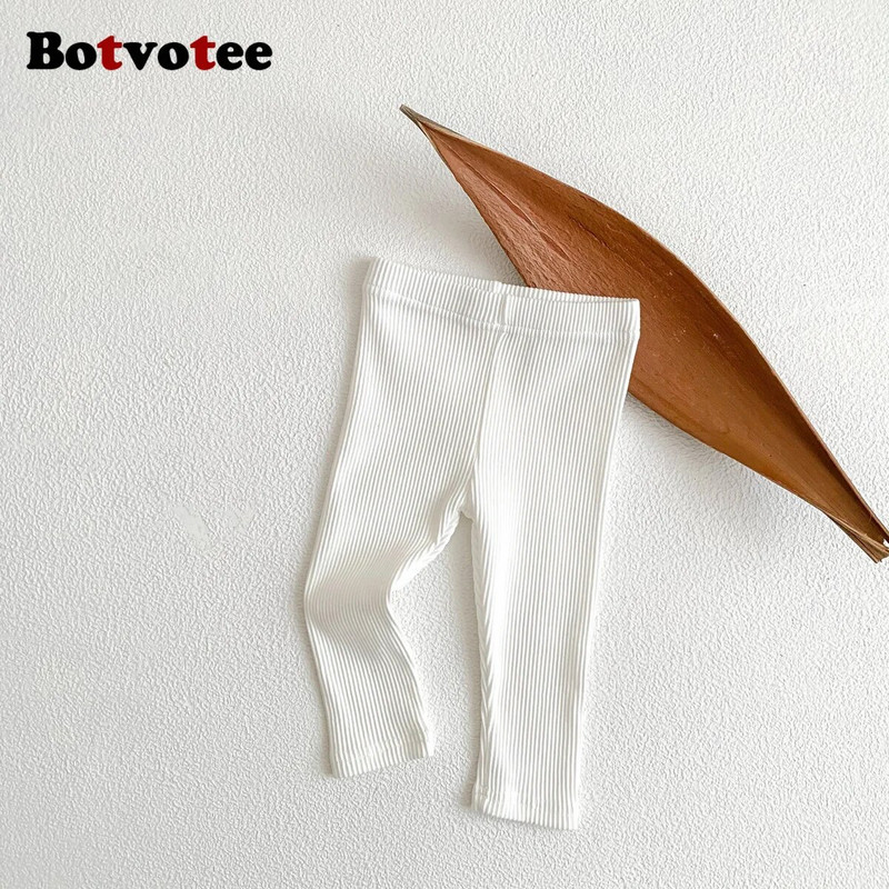 Botvotee Baby Leggings 2022 Őszi új pamut nadrágok lányok harisnyanadrág gyermek bugyi fekete aranyos fehér vékony újszülött harisnya