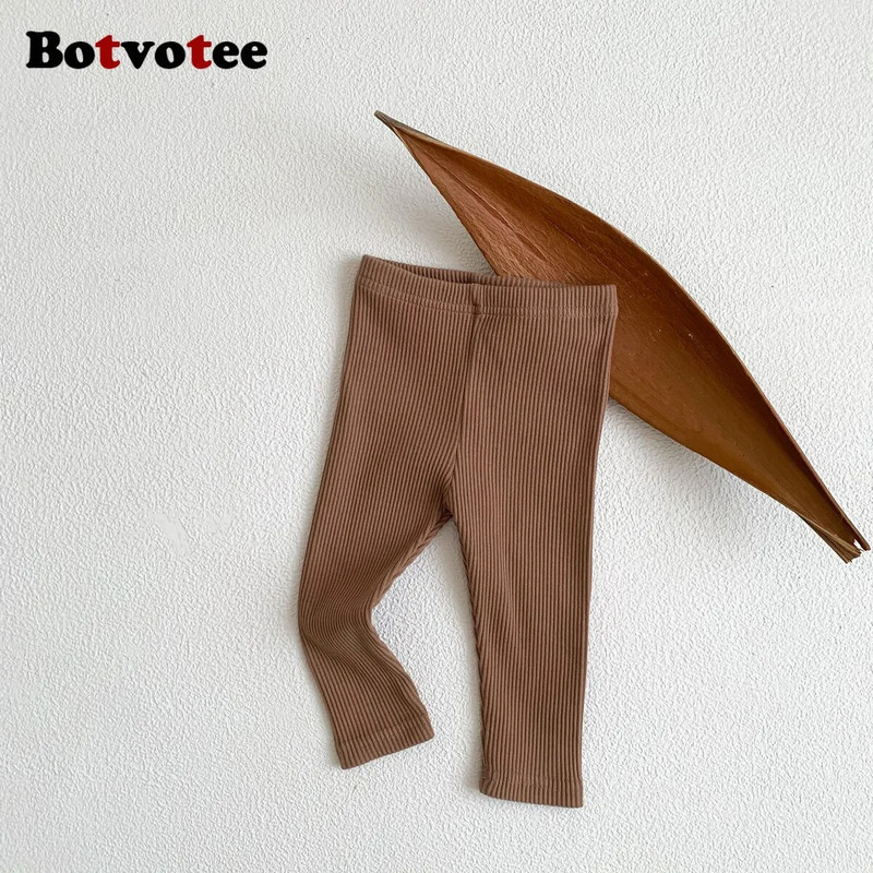 Botvotee Baby Leggings 2022 Őszi új pamut nadrágok lányok harisnyanadrág gyermek bugyi fekete aranyos fehér vékony újszülött harisnya