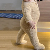 0-3T Újszülött Gyerek Kisfiú Lányok Téli Ruhák Meleg Babanadrág Kalappal Aranyos Édes Jumpsuit Aranyos Édes Bájos Babaruházat