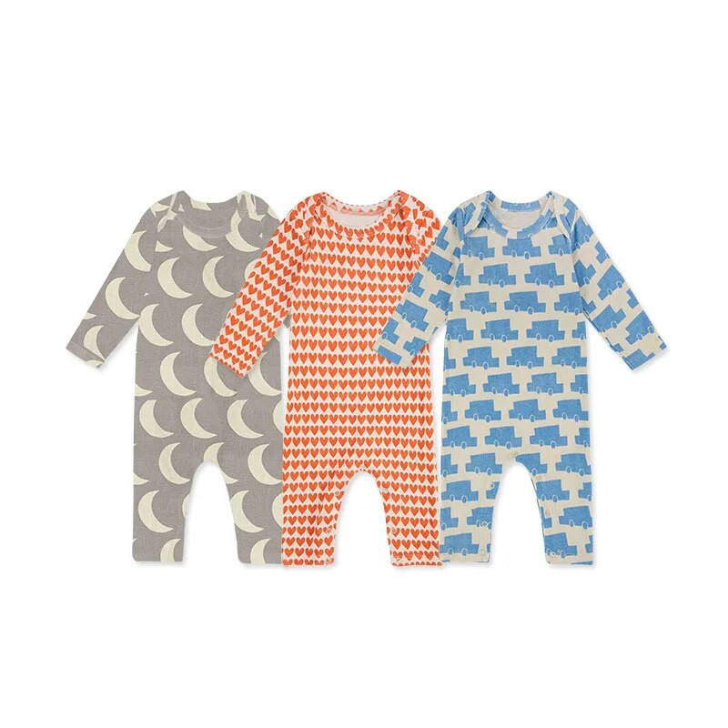 0-24M Új bron Baby Romper Fiú Lányok Hosszú ujjú Jumpsuit Újszülött Őszi Téli Pamut Outfit Aranyos Édes Babaruha