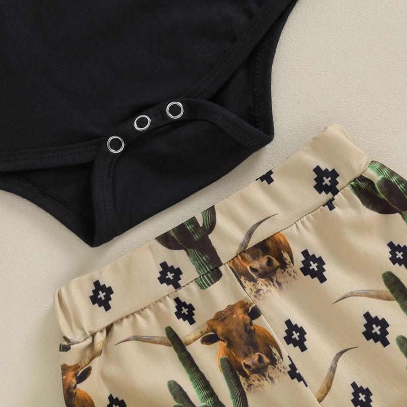 ma&baby 0-18M újszülött csecsemők kisfiúk ruhakészletek levélnyíró tehénmintás nadrágok őszi tavaszi kisgyermek ruházat