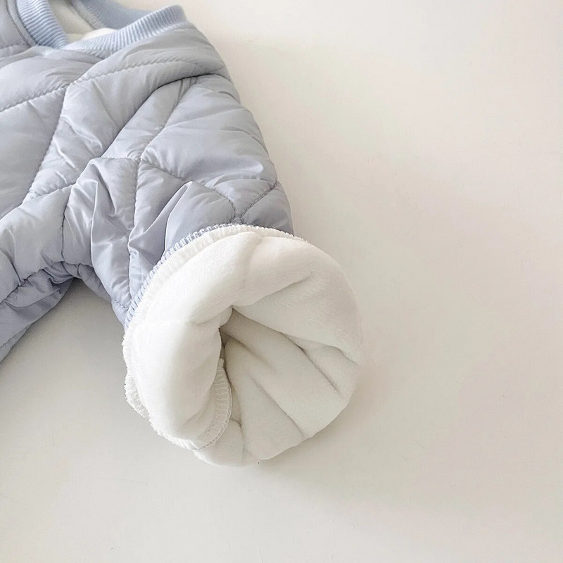 0-3T Νεογέννητα χειμωνιάτικα ενδύματα για μωρά για κοριτσάκι, παχιά βελούδινα μωρά, μακρύ μανίκι Ζεστή ολόσωμη φόρμα, χαριτωμένη νεογέννητη στολή