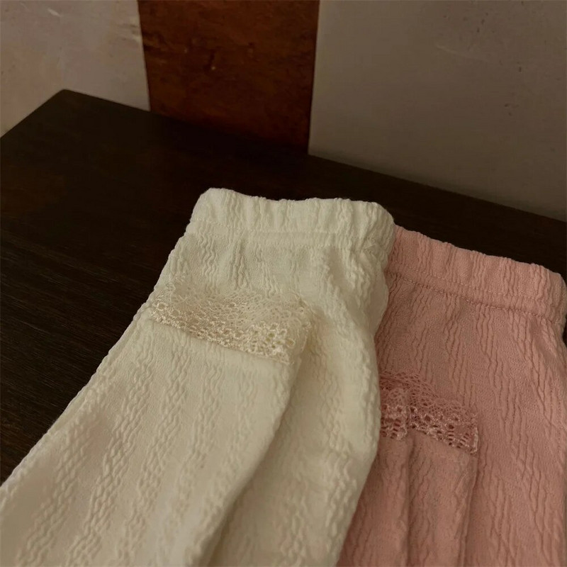 0-24 εκατ. Βρεφικά κοριτσίστικα παντελόνια δαντέλα Μαλακό αναπνεύσιμο νήπιο Βαμβακερό κολάν Καλσόν βαμβακερό Stretch Φθινόπωρο Παιδικό πλεκτό παντελόνι