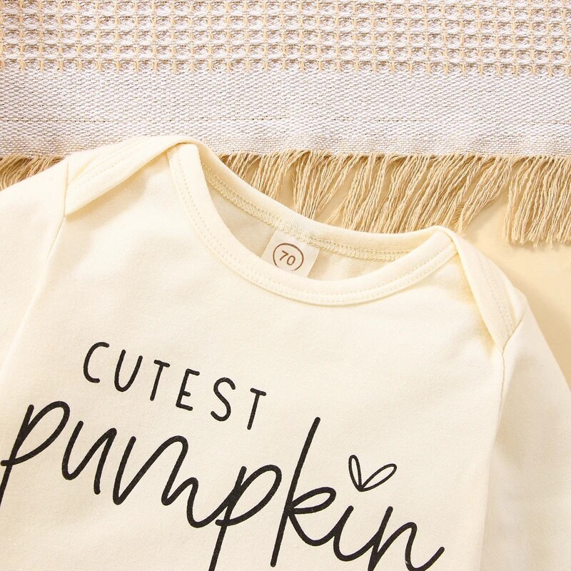 Csecsemő Tipegő Kislány Halloween ruhák Letter Romper Body Fodor Szoknyák Rövidnadrágok Fejpántos Ruhakészlet