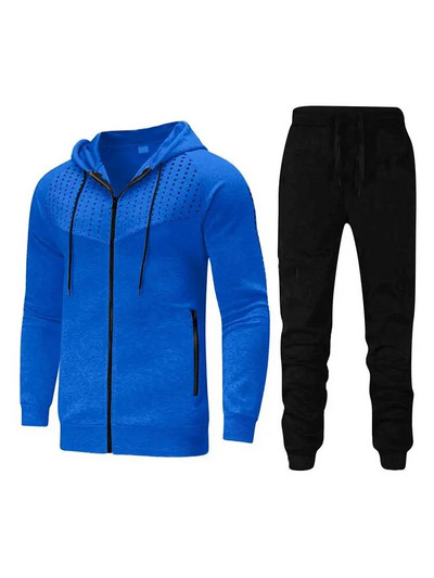 Anbenser 2 részes szett tréningruha férfi tavaszi ősz sportok fitnesz szabadidő férfi öltöny sport alkalmi nadrág szett kültéri sportruha