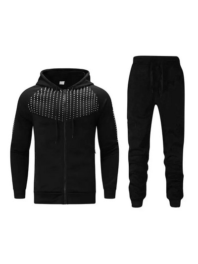 Anbenser 2 részes szett tréningruha férfi tavaszi ősz sportok fitnesz szabadidő férfi öltöny sport alkalmi nadrág szett kültéri sportruha