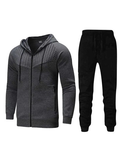 Anbenser 2 részes szett tréningruha férfi tavaszi ősz sportok fitnesz szabadidő férfi öltöny sport alkalmi nadrág szett kültéri sportruha