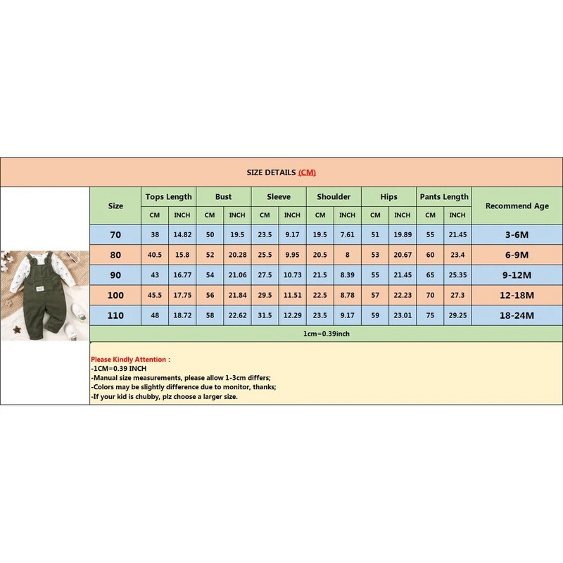 3-24 hónapos totyogó kisfiú és lány 2db ruhakészlet, medvemintás Body, zöld általános divatos, aranyos őszi-téli viselet