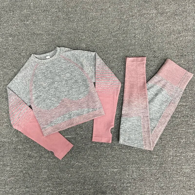 γυναικεία σετ γιόγκα ρούχα γυμναστικής Γυναικεία αθλητική στολή γυμναστικής Ρούχα για τρέξιμο τοπ για γιόγκα+ Κολάν γυναικεία κοστούμια σουτιέν γιόγκα γυμναστικής χωρίς ραφές