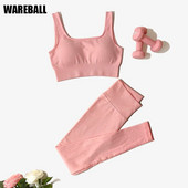 Γυναικεία αθλητικά ρούχα Ψηλόμεση Αθλητικό σουτιέν+ Κολάν Γυμναστική Ρούχα Άνευ ραφής Κοστούμι γυμναστικής ελαστικό σετ προπόνησης με επένδυση